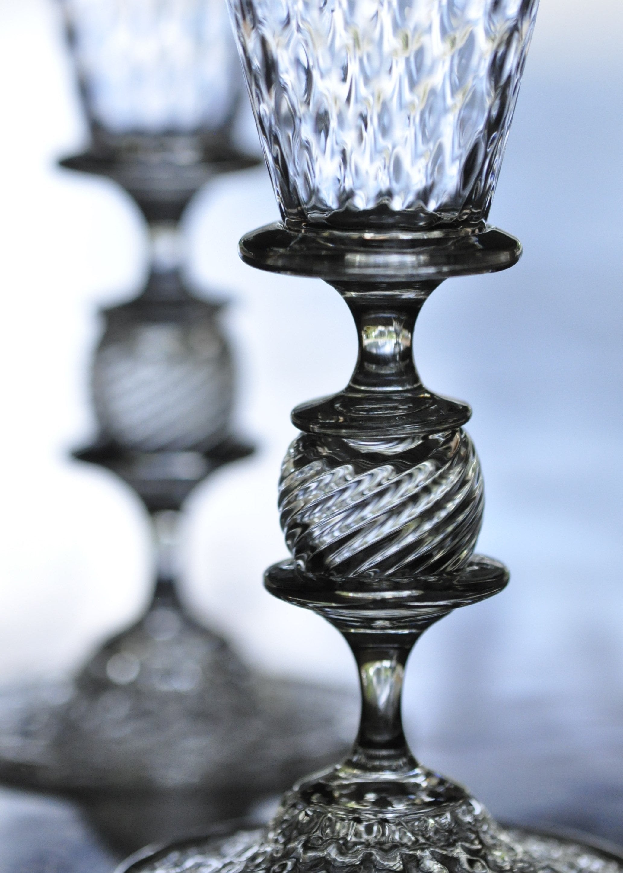 Goblet diamond cups (Two pieces make one set)