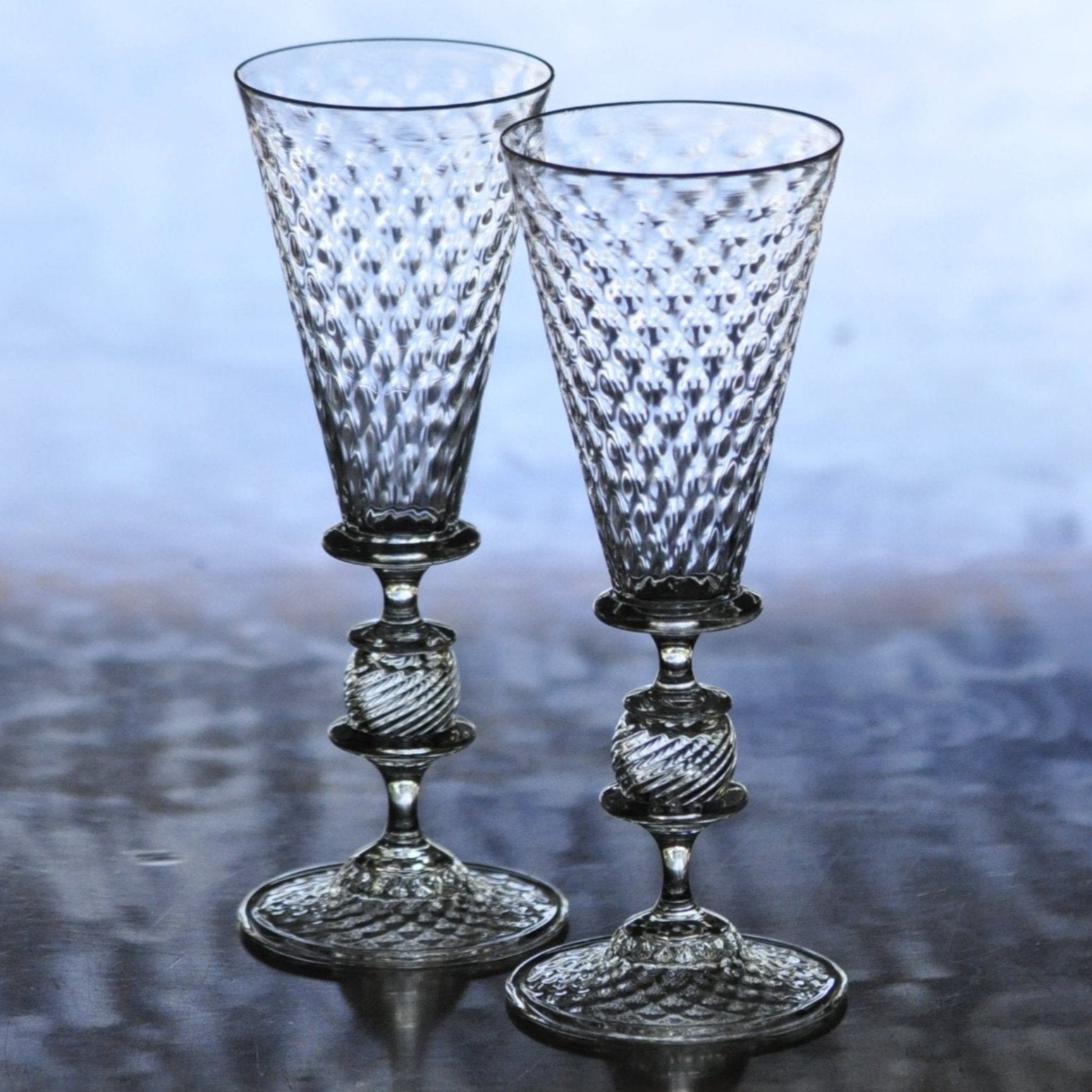 Goblet diamond cups (Two pieces make one set)
